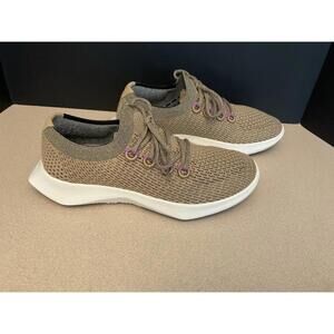 Mens ALLBIRDS Tree Dasher 2 Hazy Beige Lux Purple Knit Running Shoes. Size 10.5